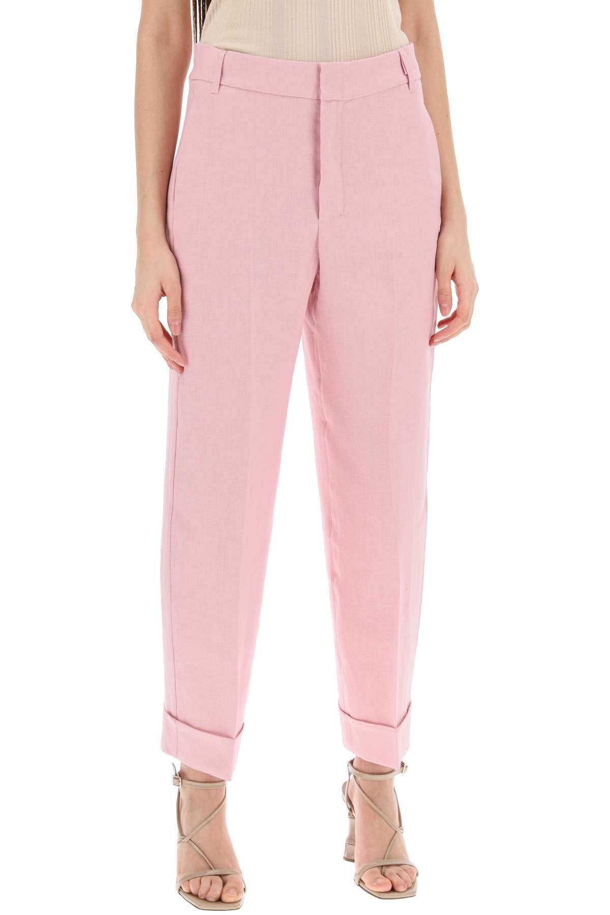 'S Max Mara - 'Linen Cigarette Pants In 'Salix - Princess Attitude