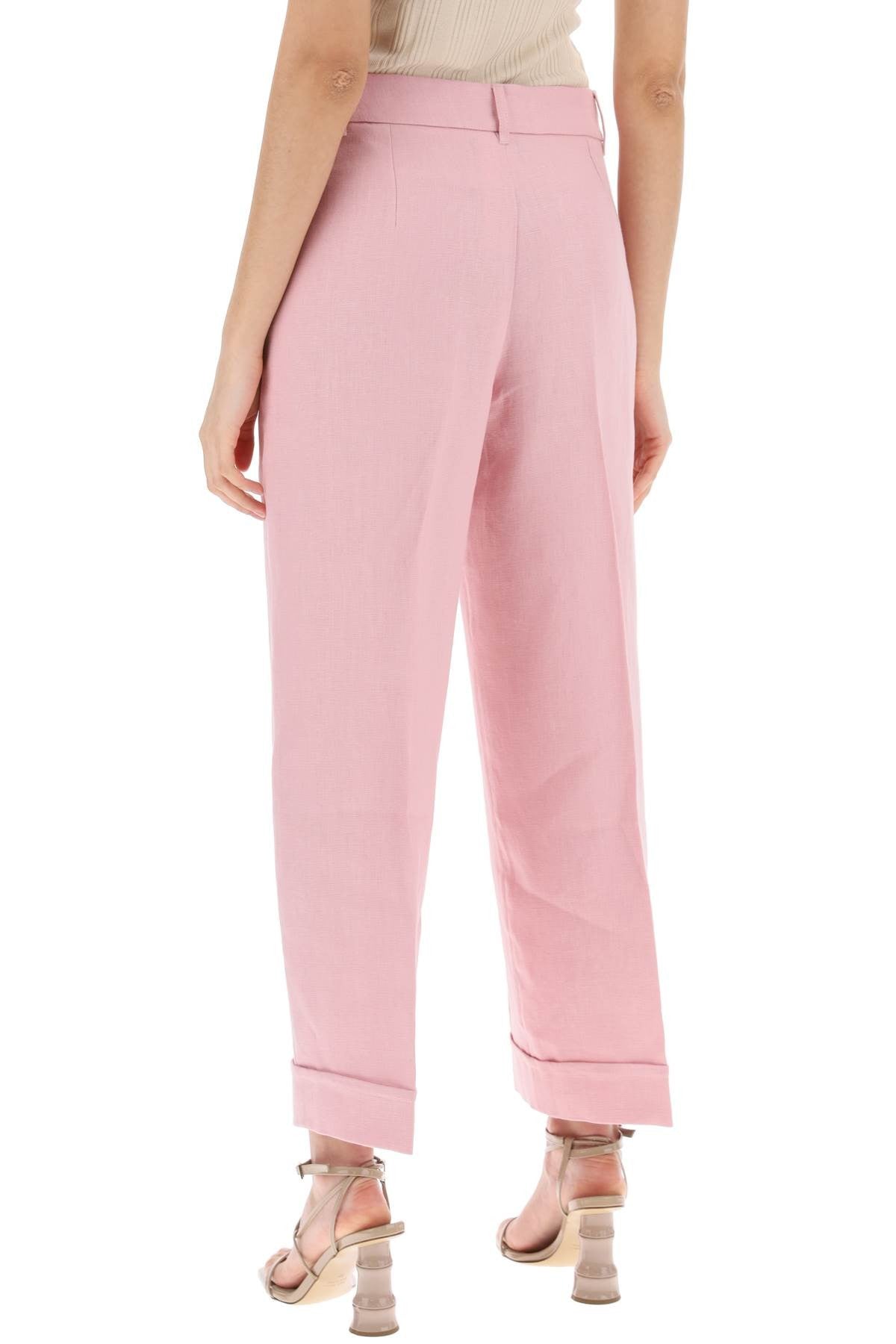 'S Max Mara - 'Linen Cigarette Pants In 'Salix - Princess Attitude