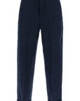 'S Max Mara - Linen Cigarette Pants In Salix Style - Princess Attitude