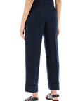 'S Max Mara - Linen Cigarette Pants In Salix Style - Princess Attitude