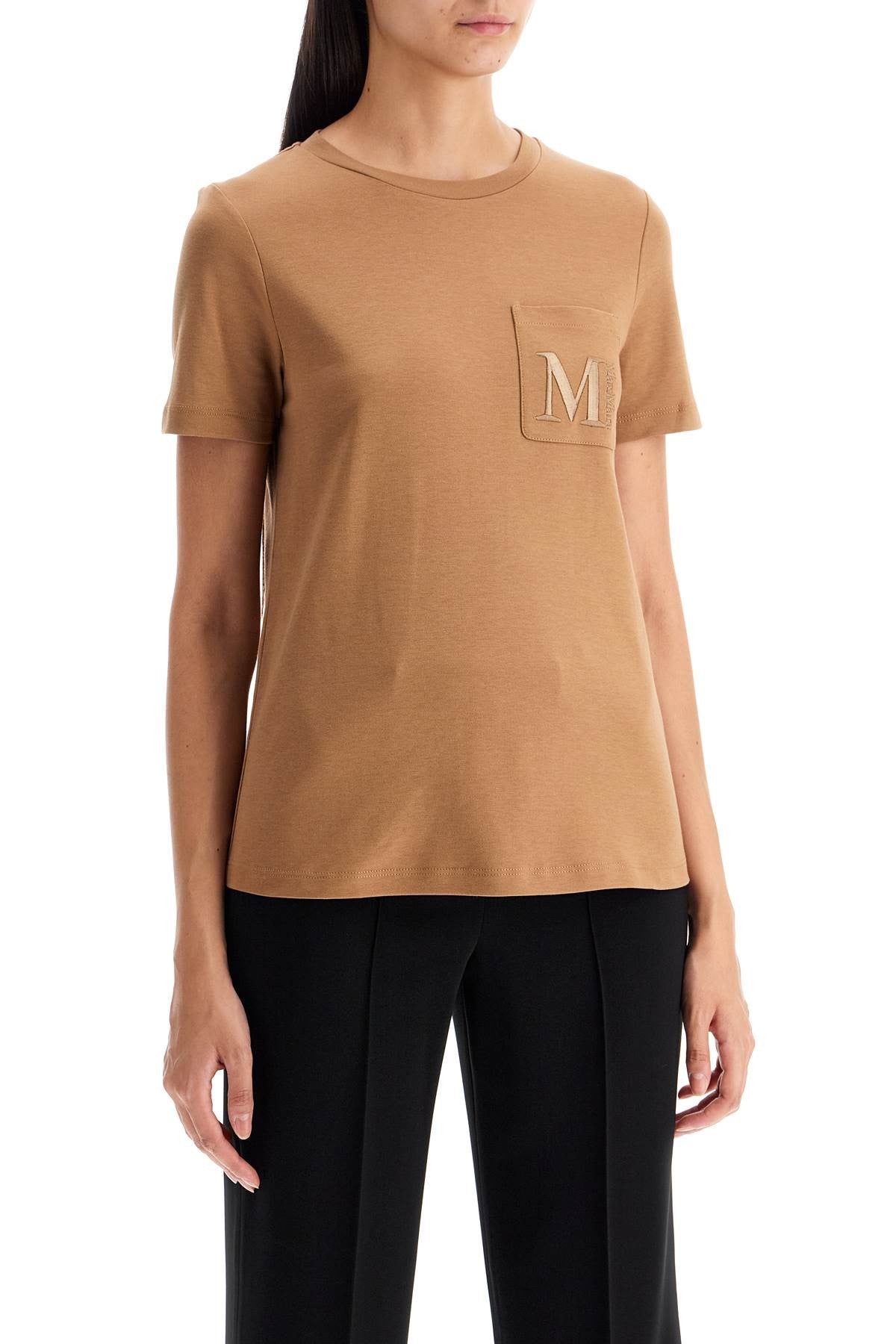 'S Max Mara - 'Madera' Embroidered Pocket T-Shirt - Princess Attitude