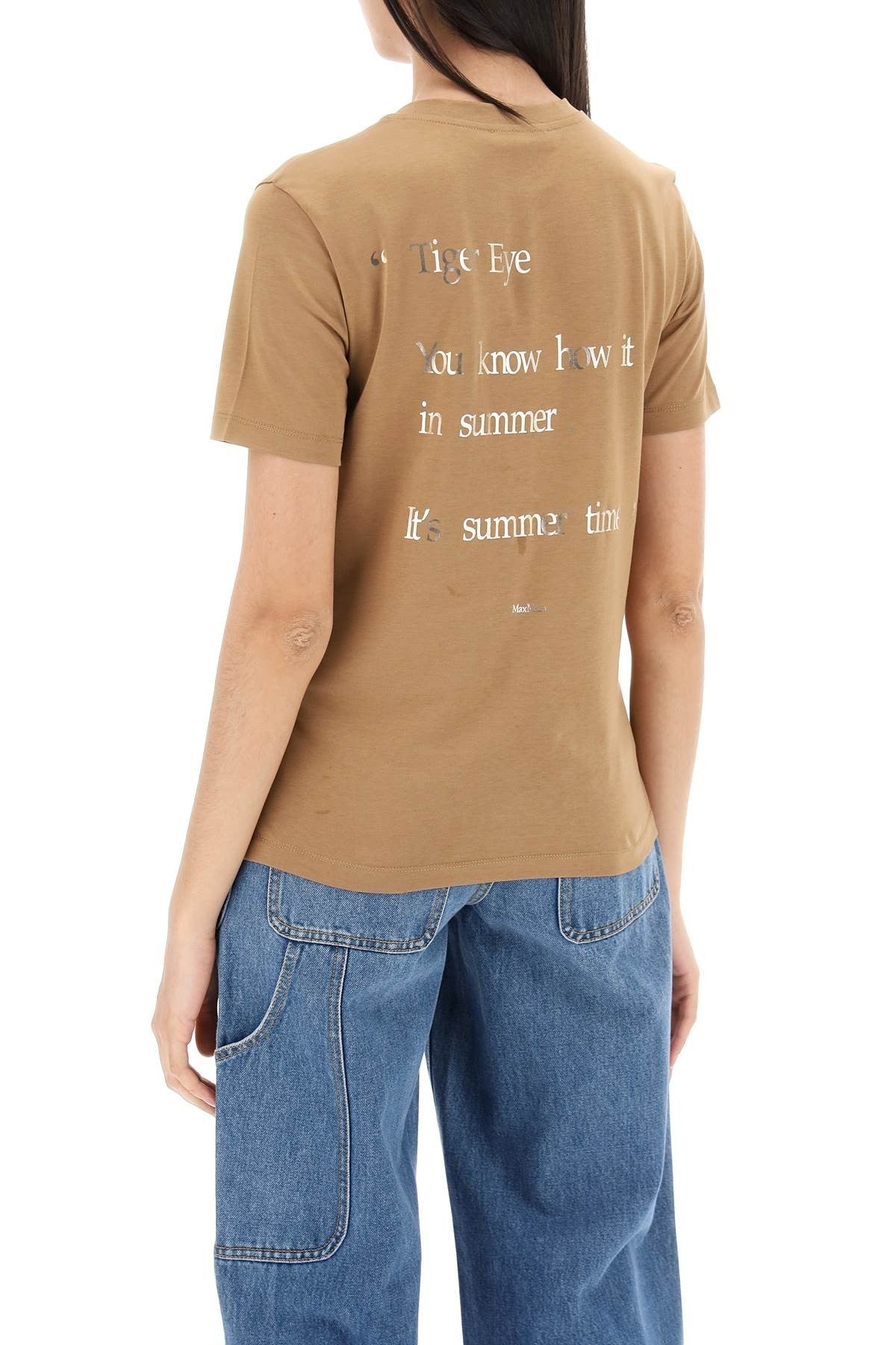 'S Max Mara - Orlanda T-Shirt With Lamin - Princess Attitude