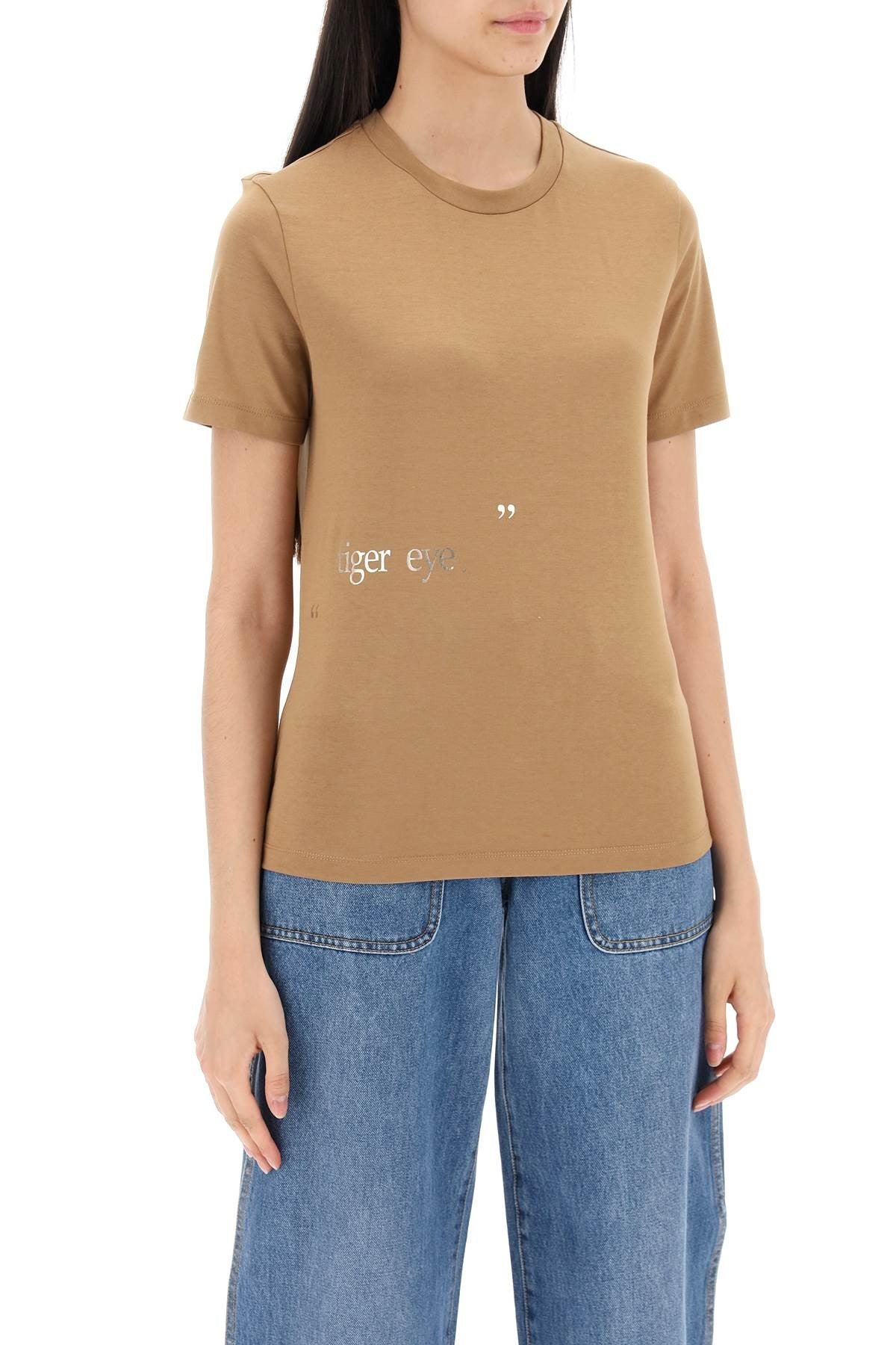 'S Max Mara - Orlanda T-Shirt With Lamin - Princess Attitude