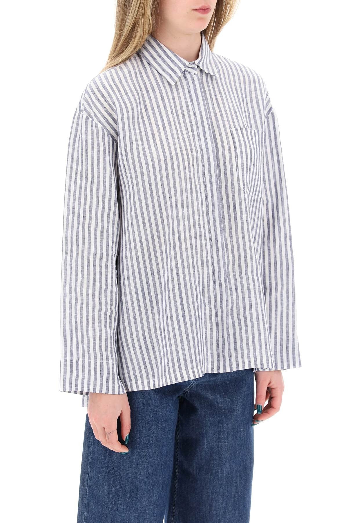 'S Max Mara - "Striped Linen Shirt From Renania - Princess Attitude