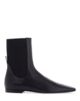 Toteme - Shiny Black Leather Chelsea Boots With Rubber Sole