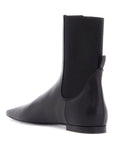 Toteme - Shiny Black Leather Chelsea Boots With Rubber Sole