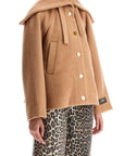 Ganni - Short Coat With Maxi Collar