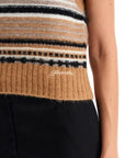 Ganni - "Soft Striped Knit Vest With A Comfortable