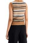 Ganni - "Soft Striped Knit Vest With A Comfortable