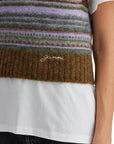 Ganni - 'Soft Striped Knit Vest With A Comfortable