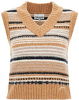 Ganni - "Soft Striped Knit Vest With A Comfortable