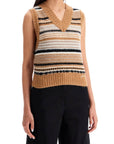 Ganni - "Soft Striped Knit Vest With A Comfortable