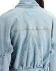 Ganni - Stretch Denim Bomber Jacket In 8