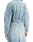 Ganni - Stretch Denim Bomber Jacket In 8