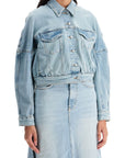 Ganni - Stretch Denim Bomber Jacket In 8