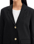 Ganni - Striped Boxy Blazer