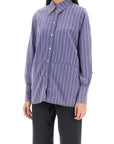 Ganni - Striped Denim Shirt