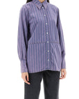 Ganni - Striped Denim Shirt