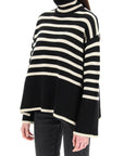 Toteme - Striped Wool Cotton Turtleneck