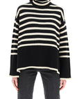 Toteme - Striped Wool Cotton Turtleneck