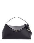 Toteme - T-Lock Black Leather Bag With Rigid Handle And Adjustable Shoulder Strap