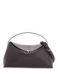 Toteme - T-Lock Brown Structured Calfskin Handbag With Shoulder Strap