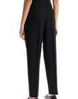 Toteme - Tailored High-Waisted Wide-Leg Pants Black Sustainable Materials