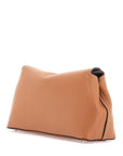 Toteme - Tan Leather Clutch With T-Lock Closure And Adjustable Shoulder Strap