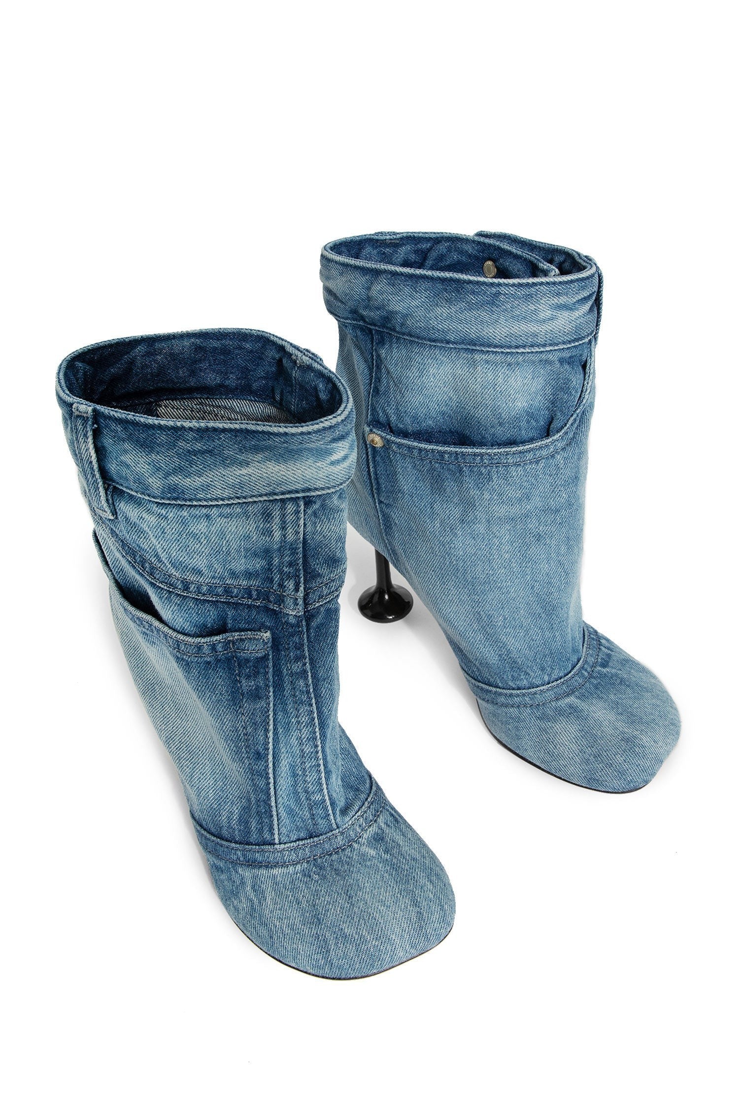 Loewe - Toy Ankle Boots In Washed Denim