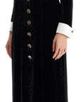 Saloni - Velvet Dress With Buttons