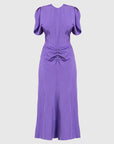 Victoria Beckham Purple Midi Dress