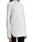 Toteme - White Asymmetrical Organic Cotton Tuxedo Shirt