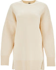 Toteme - White Fine Knit Wool And Cashmere Sweater